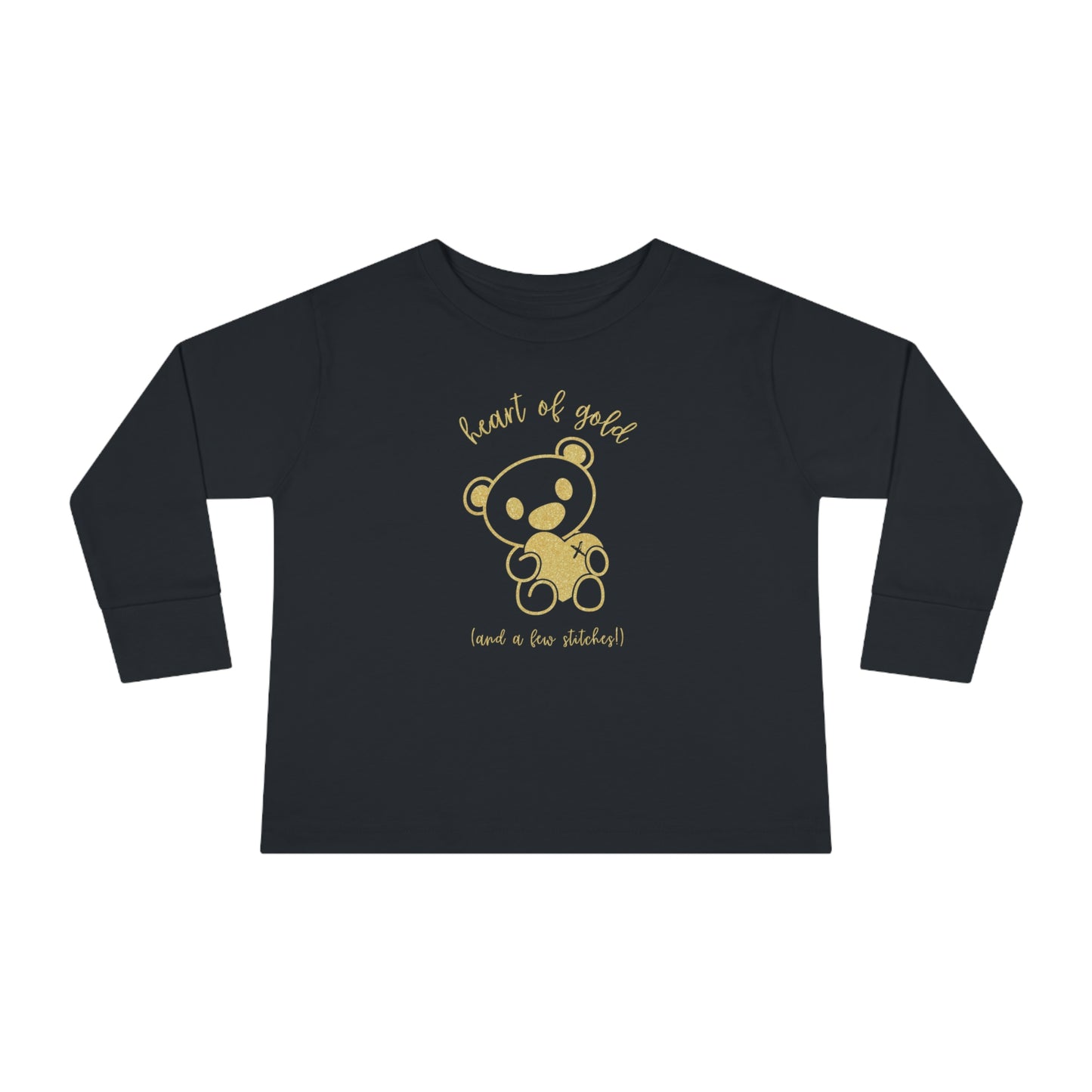 Heart of Gold Long Sleeve Toddler Tee