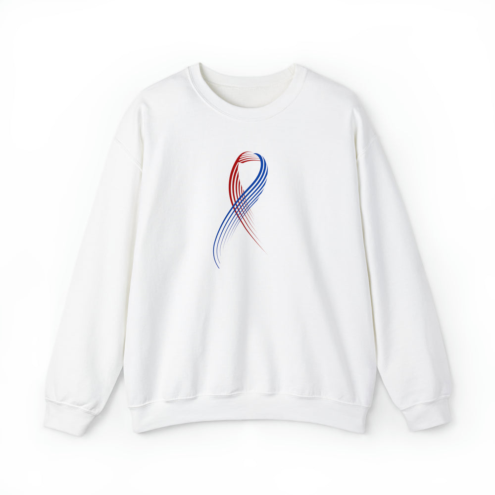 Heart Mom Ribbon Crewneck Sweatshirt