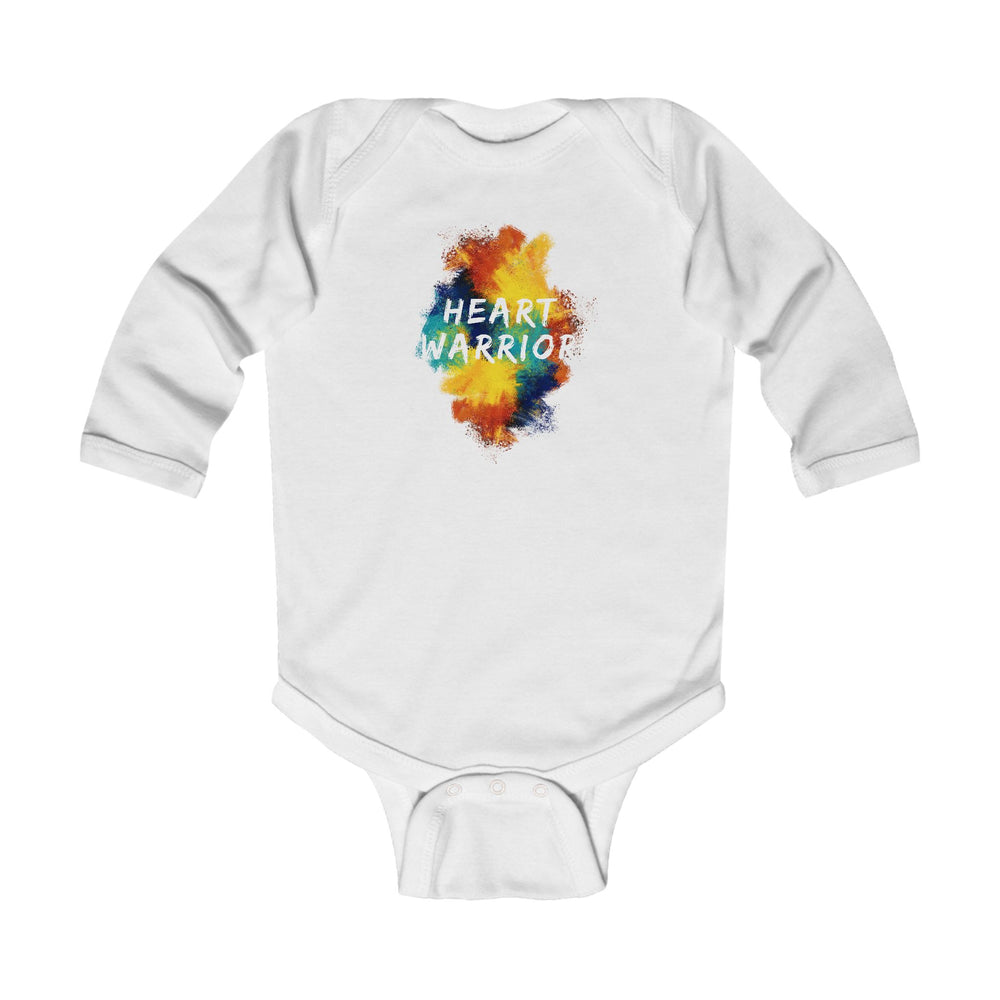 Heart Warrior Watercolor Long-Sleeve Onesie