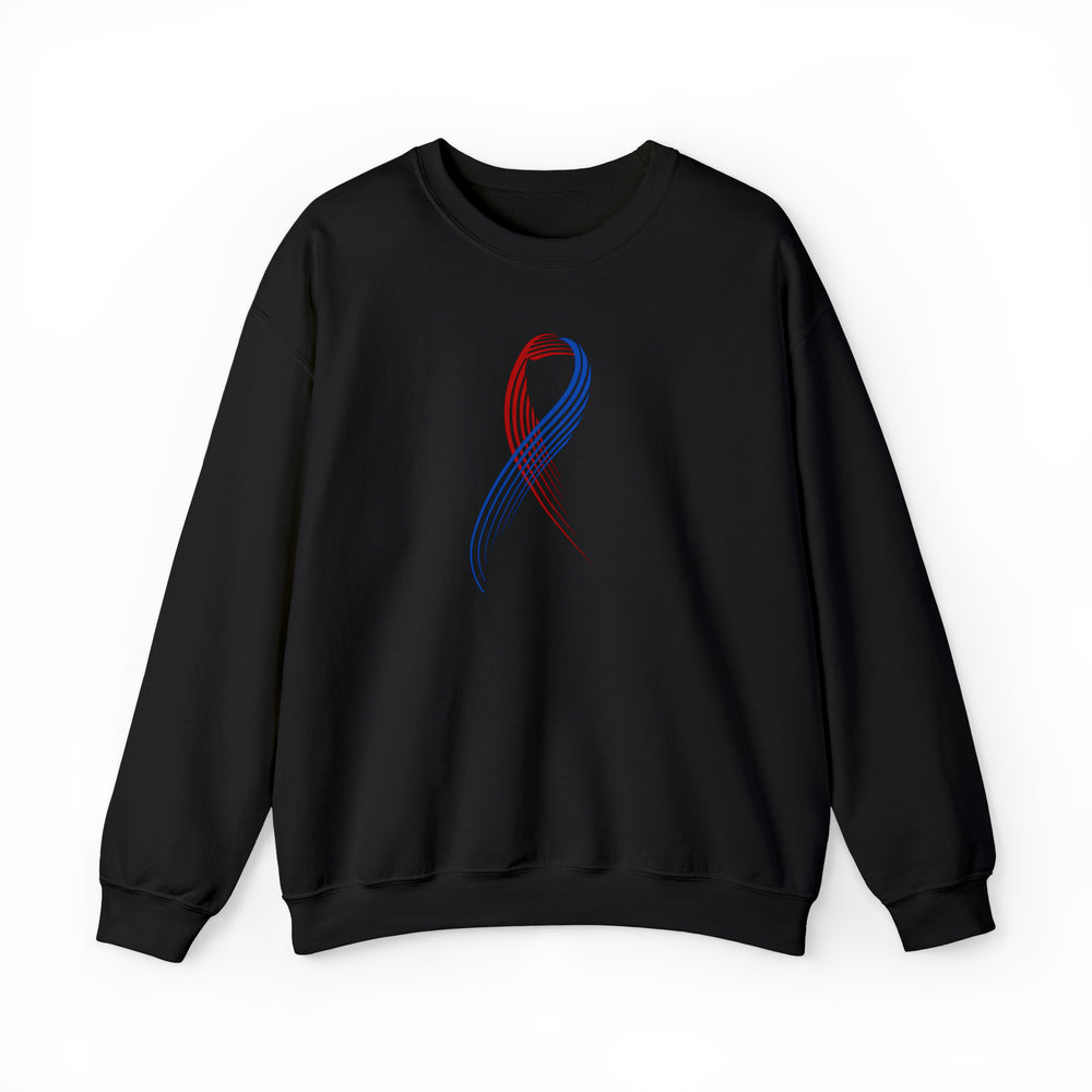 Heart Mom Ribbon Crewneck Sweatshirt