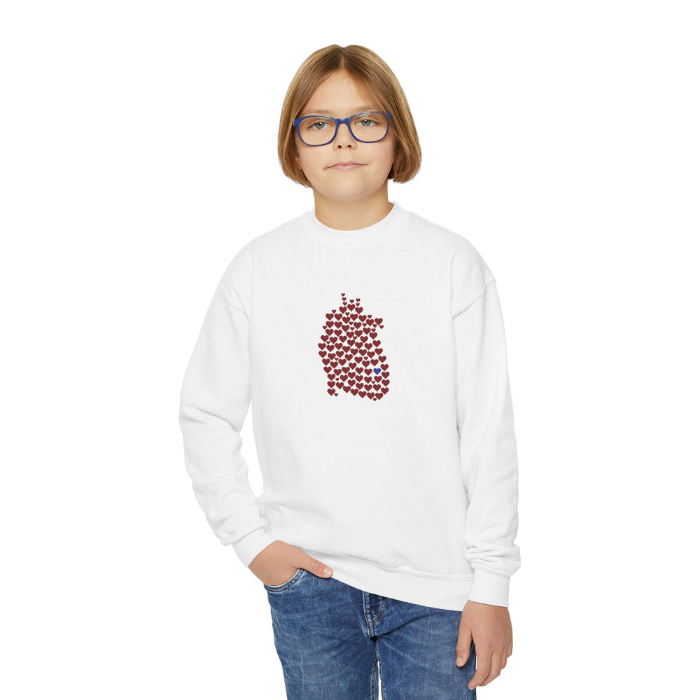 
                  
                    1 in 100 Hearts Youth Crewneck Sweatshirt
                  
                