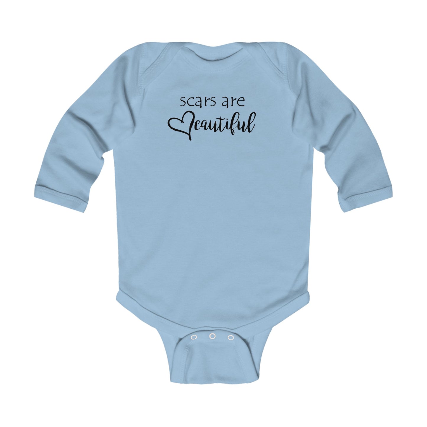 Scars Are Beautiful Long-Sleeve Onesie