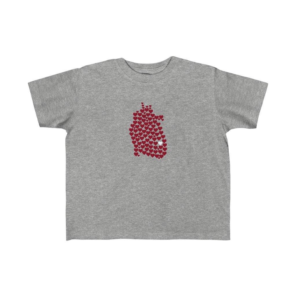 Toddler 1 in 100 Hearts Tee - CHD warrior