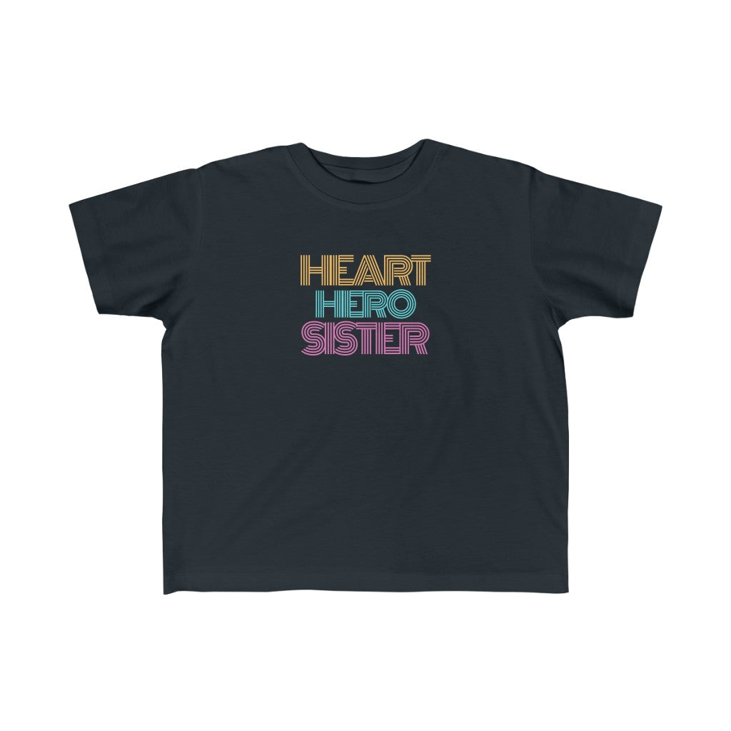 Toddler Heart Hero Sister Retro Tee