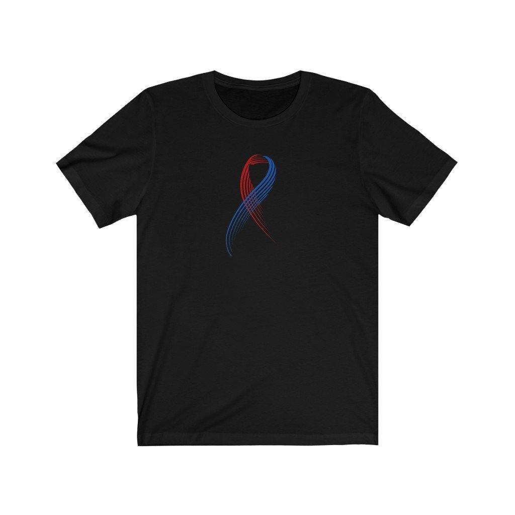 Heart Mom Ribbon Unisex Tee - CHD warrior