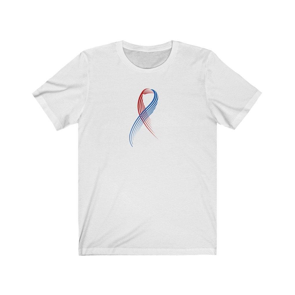 Heart Mom Ribbon Unisex Tee - CHD warrior